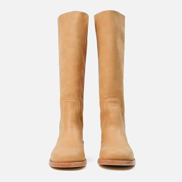 【予約販売】RIGGS-XA　レザーライクロングブーツ　TAN/LEAT　(heel4.5) ※お届け予定１１月中旬ごろ - view 5