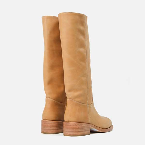 【予約販売】RIGGS-XA　レザーライクロングブーツ　TAN/LEAT　(heel4.5) ※お届け予定１１月中旬ごろ - view 8