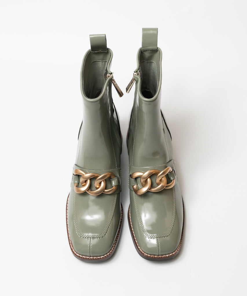 LOREEN チェーン付きブーツ OLIVE