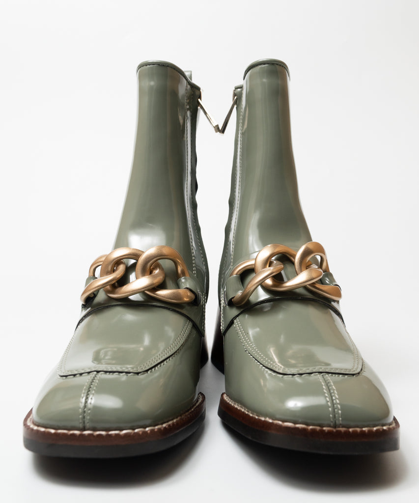 LOREEN チェーン付きブーツ OLIVE
