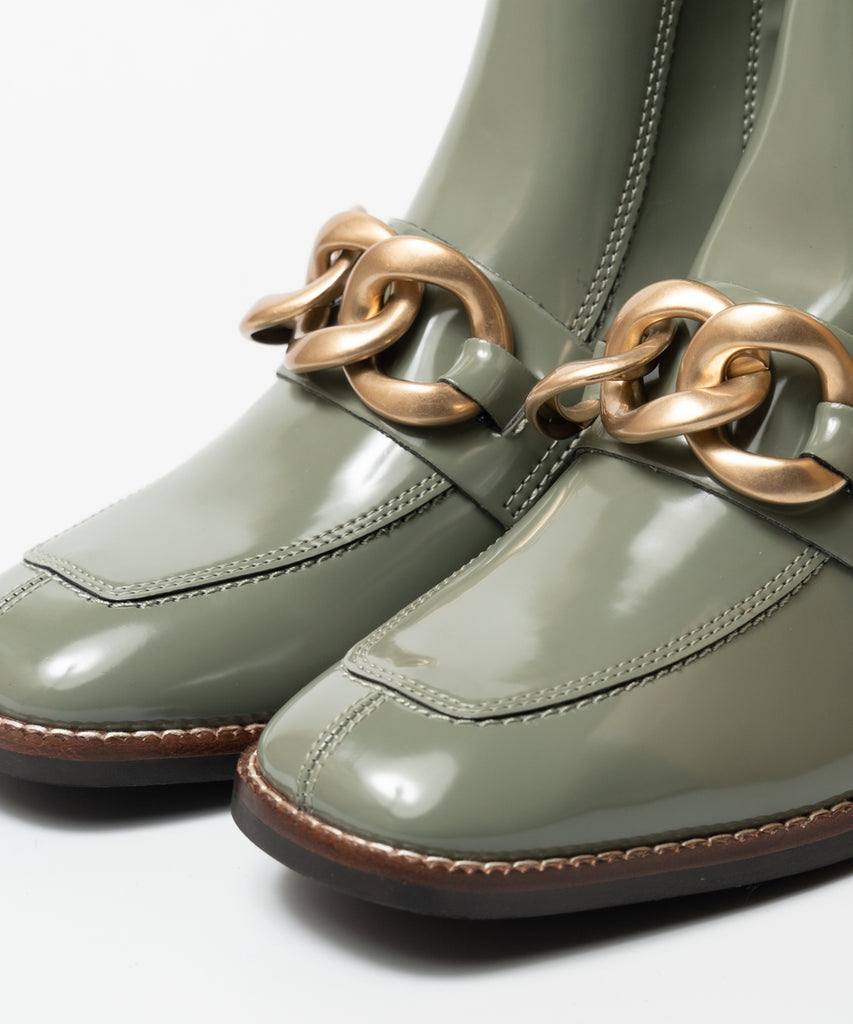 LOREEN チェーン付きブーツ OLIVE