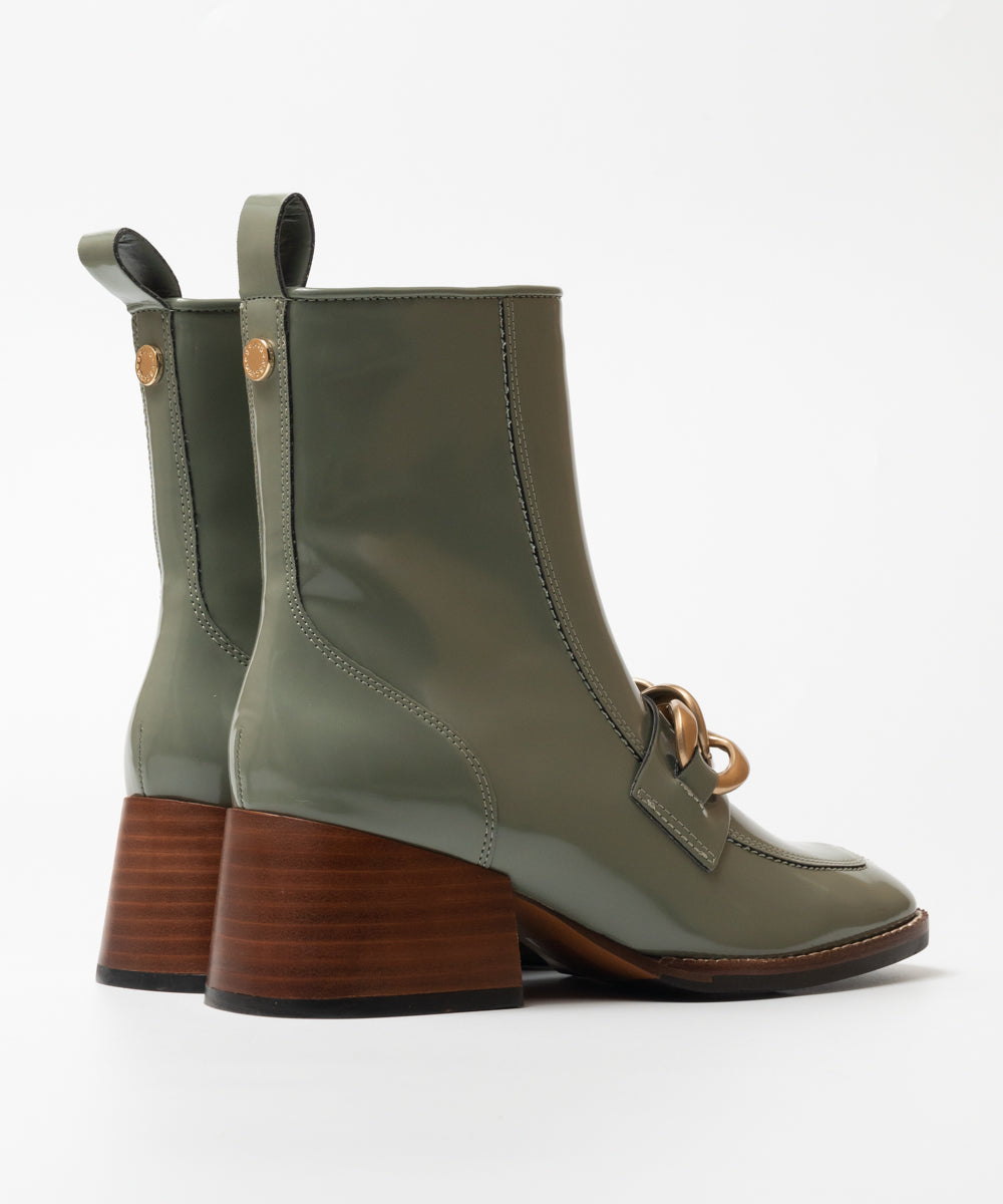 LOREEN チェーン付きブーツ OLIVE