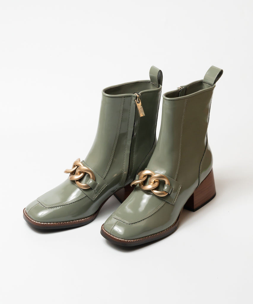 LOREEN チェーン付きブーツ OLIVE