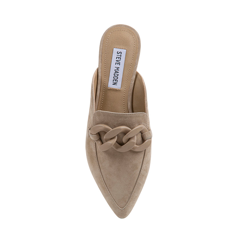 FLEUR チェーンフラットミュール SAND SUEDE